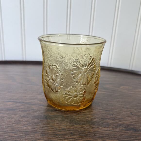 ANCHOR HOCKING Springsong Honey Gold Juice Cup Glass Votive Candle Holder - Picture 2 of 4